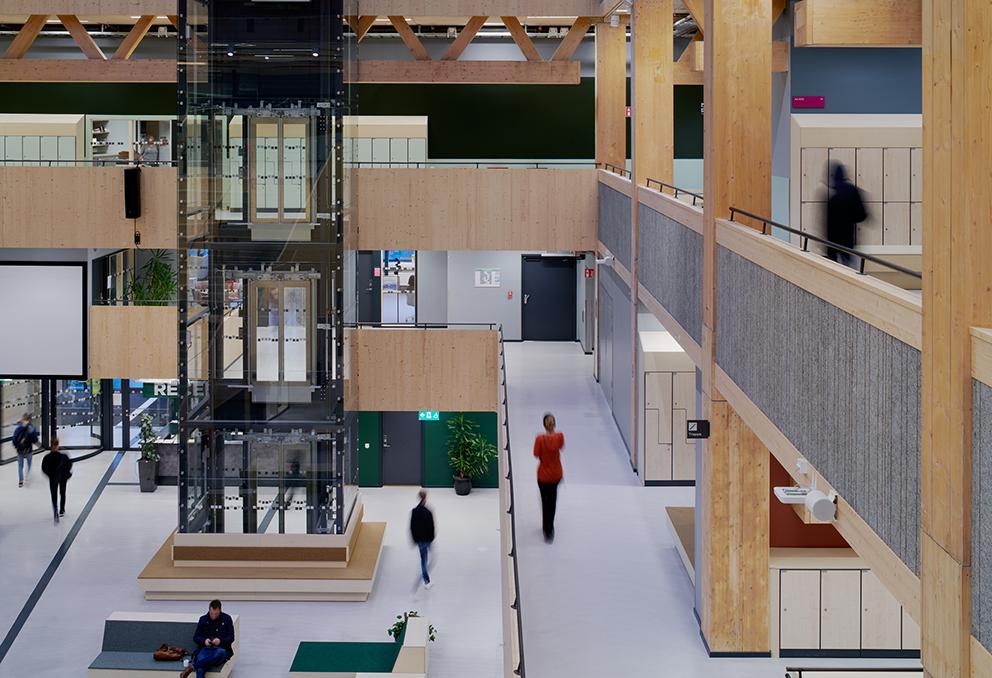 Lindholmens tekniska gymnasium i Göteborg. KUB arkitekter. Foto: Bert Leandersson.