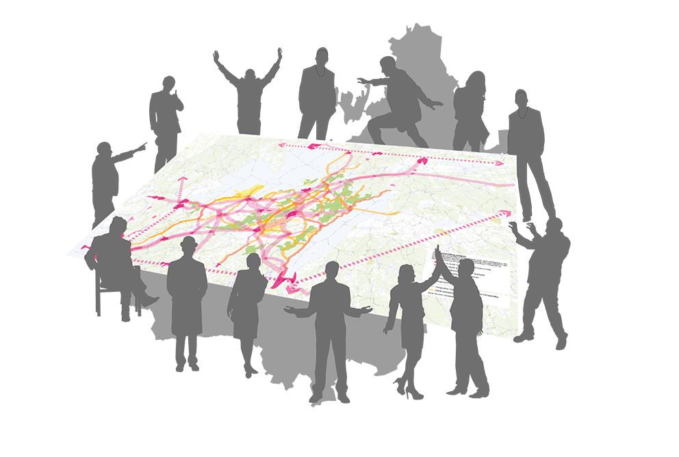 Strukturbild Skaraborg. Arkitekt – Skaraborgs kommunalförbund, Chalmers arkitektur och samhällsbyggnadsteknik.