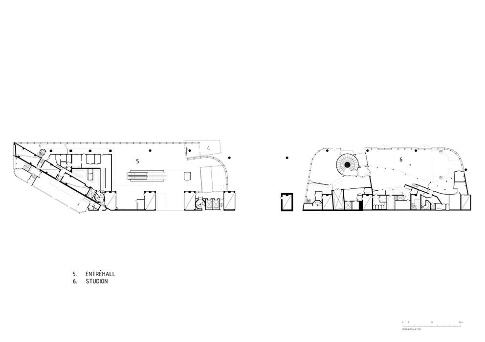 Kulturhusets ombyggnad i Stockholm. Plan 3. Ahrbom & Partner Arkitektkontor.