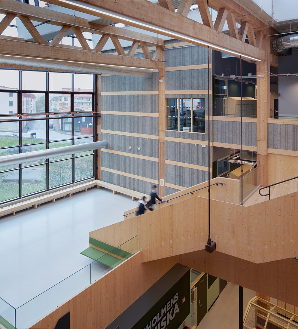 Lindholmens tekniska gymnasium i Göteborg. KUB arkitekter. Foto: Bert Leandersson.