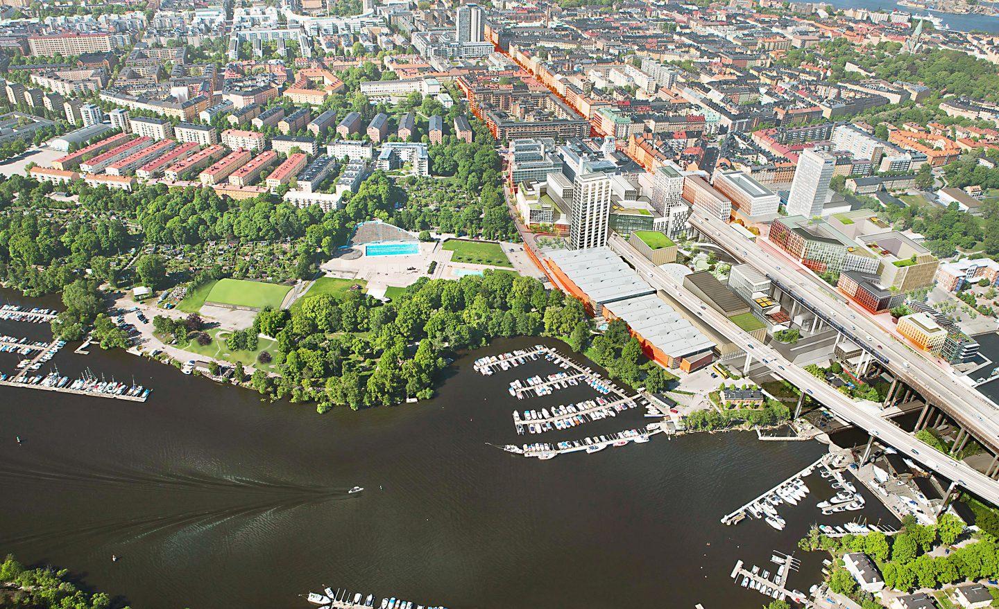 Skanstull i Stockholm. Foto: Stockholms stad stadsbyggnadskontor.