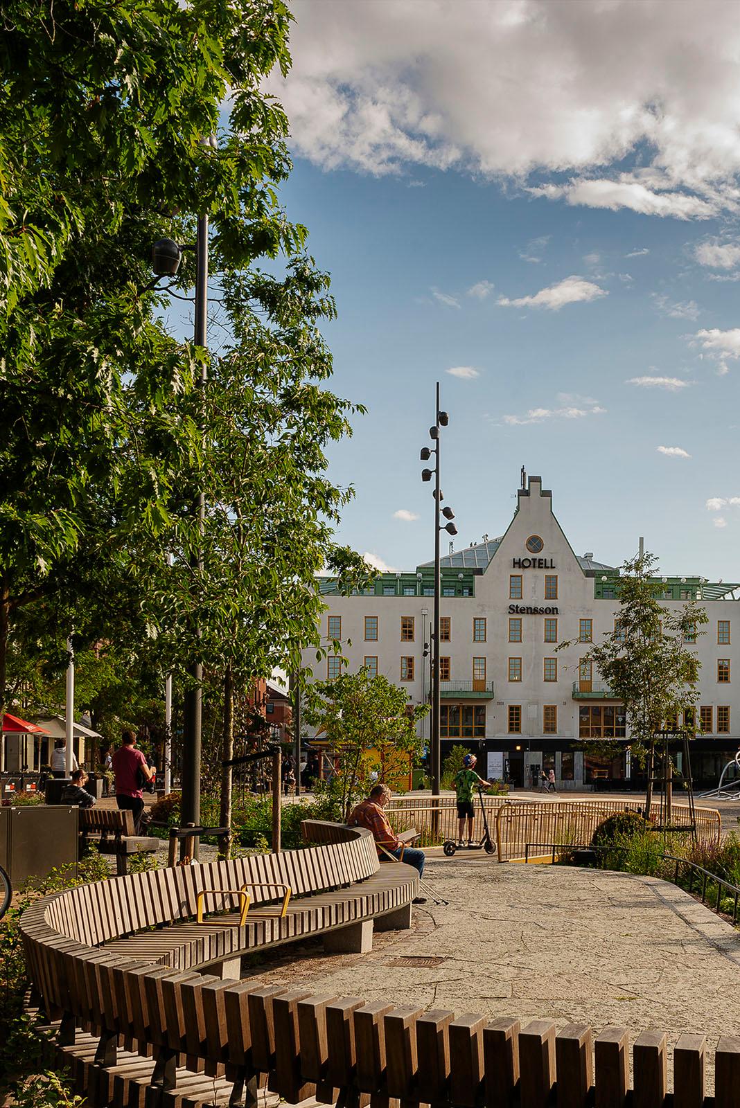 Stora torg i Eslöv. Foto: Werner Nystrand.