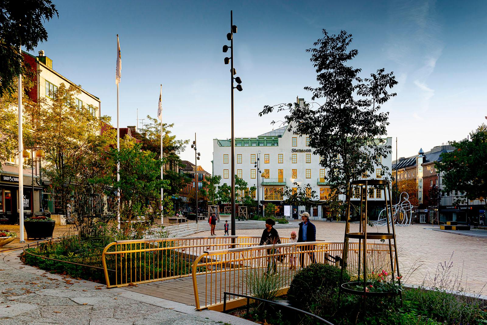 Stora torg i Eslöv. Foto: Werner Nystrand.