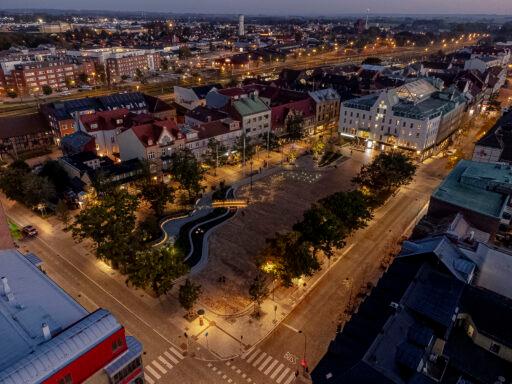 Stora torg i Eslöv. Foto: Werner Nystrand.