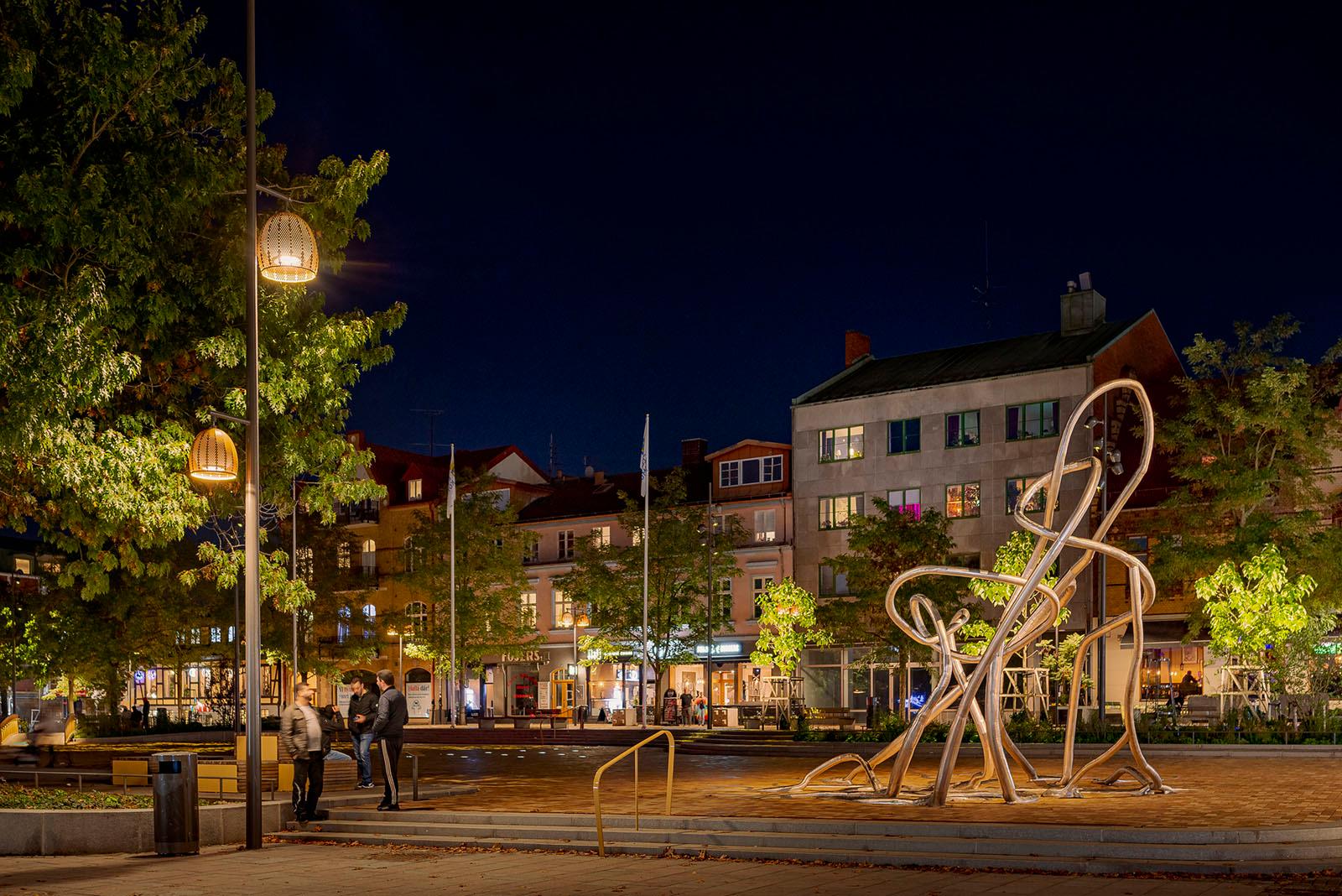 Stora torg i Eslöv. Foto: Werner Nystrand.