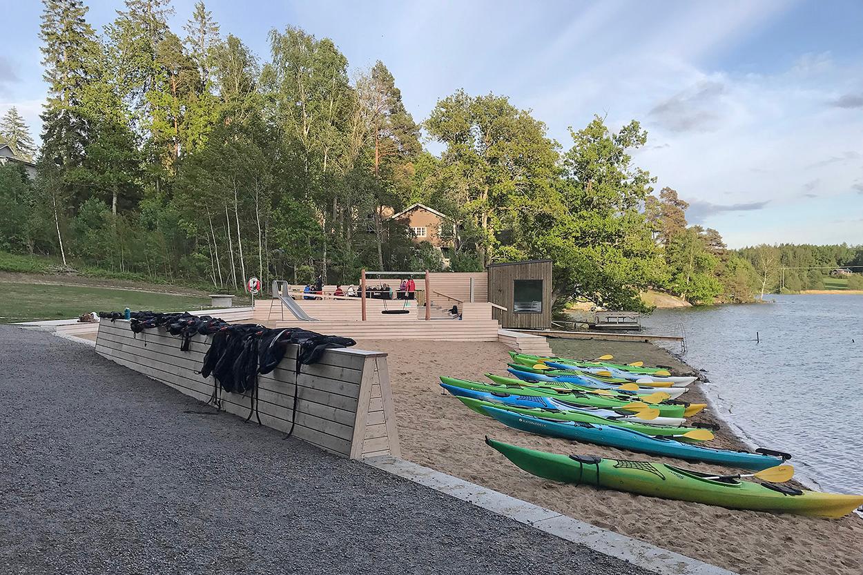 Sjölanda badplats, Utsikt landskapsarkitektur. Foto: Linda Sandin.