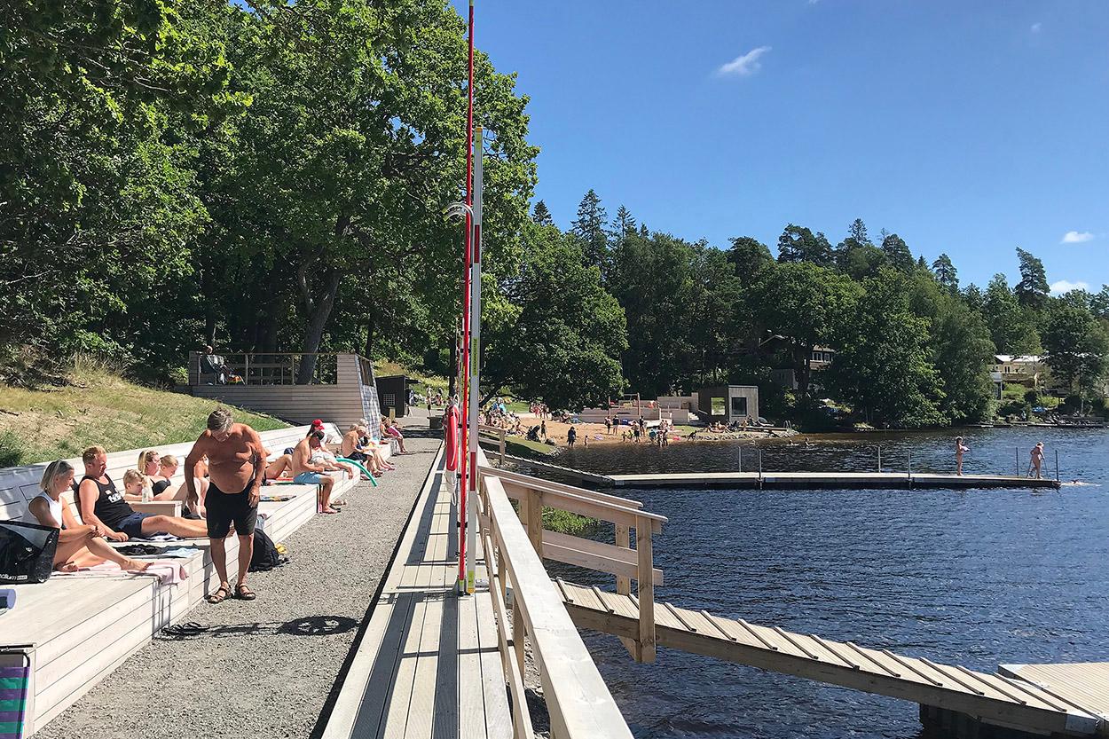 Sjölanda badplats, Utsikt landskapsarkitektur. Foto: Linda Sandin.