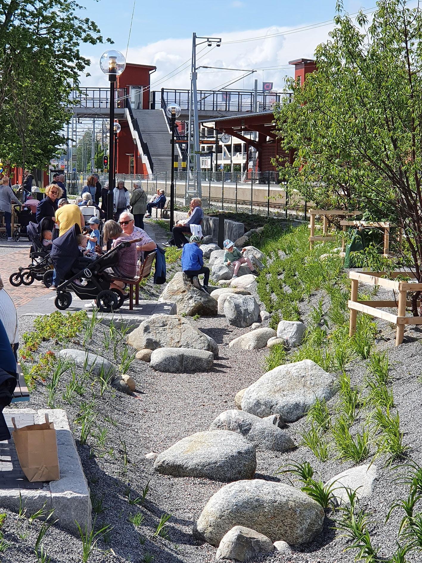 Järnvägsparken Åkersberga, Topia Landskapsarkitekter. Foto: Topia.